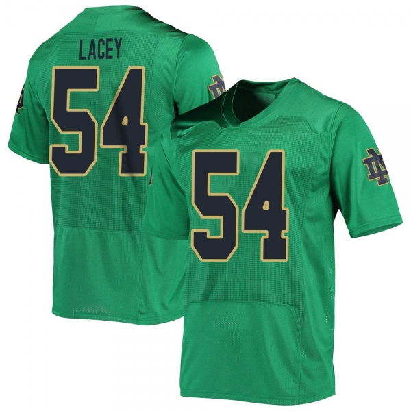 Jacob Lacey Notre Dame Fighting Irish NCAA Men's #54 Green Replica College Stitched Football Jersey XHT6055HQ
